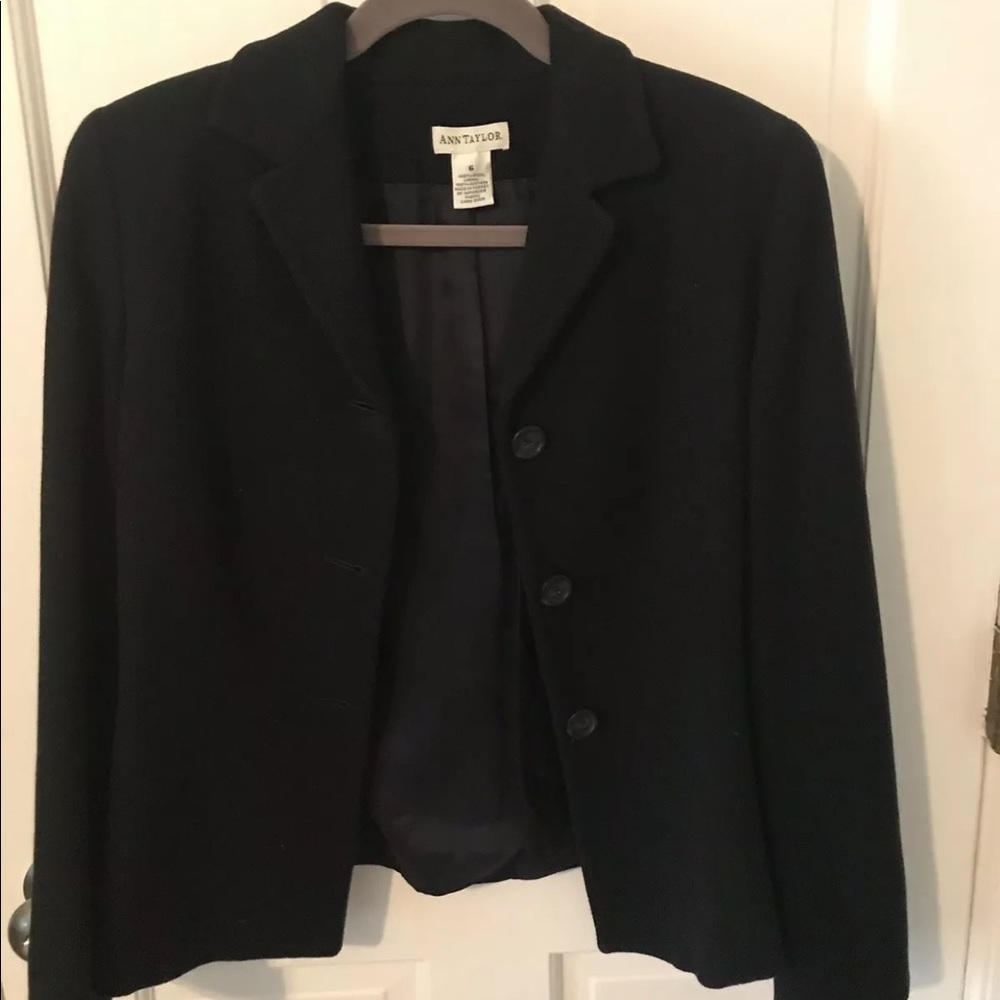 Ann Taylor navy wool blazer